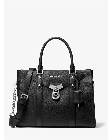 michael kors hamilton black leather tote|Michael Kors nouveau Hamilton bag.